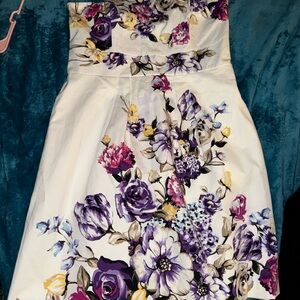 Floral Strapless Dress